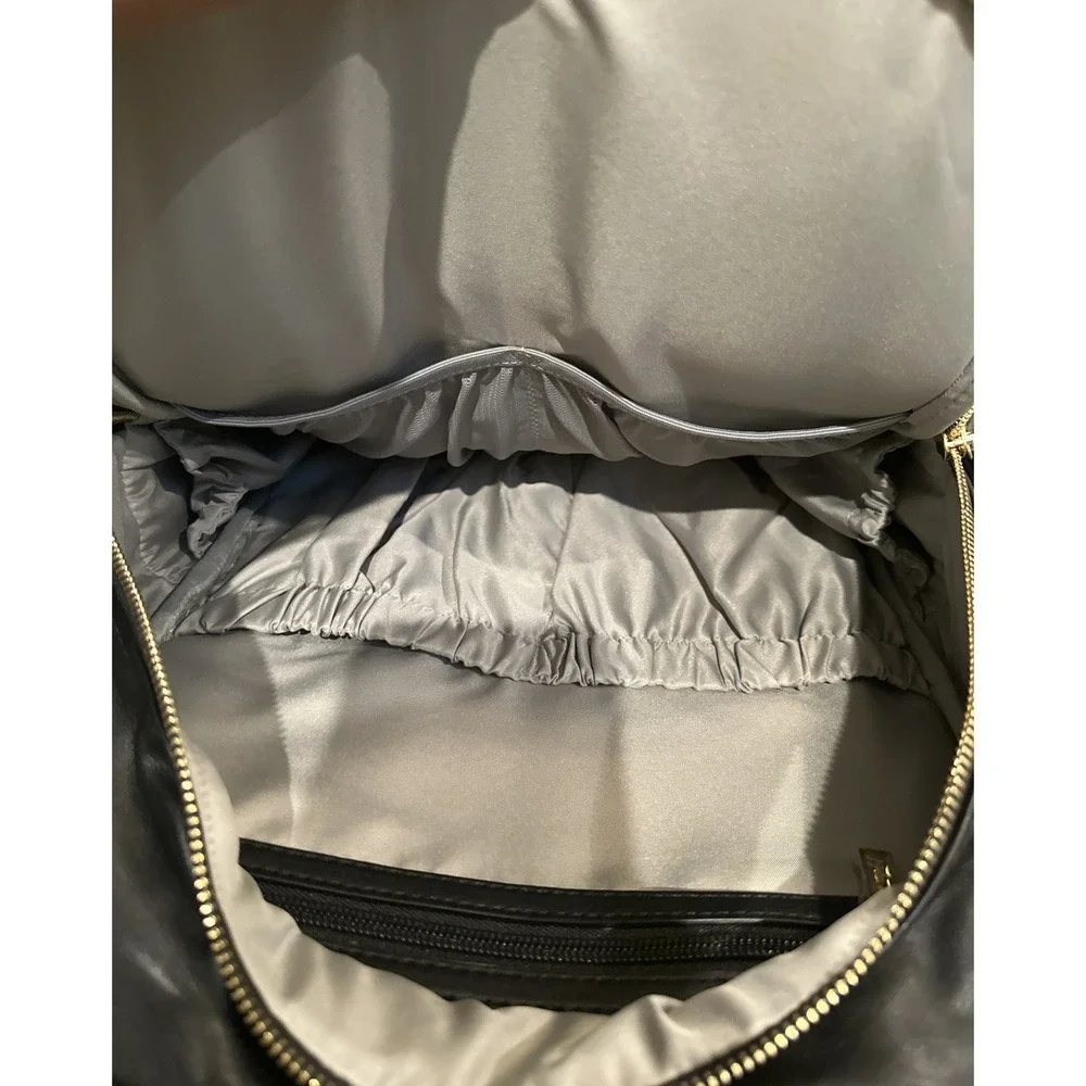 Jujube Million Pockets Deluxe Mommy Travel Backpack Lux Vegan Leather Black READ